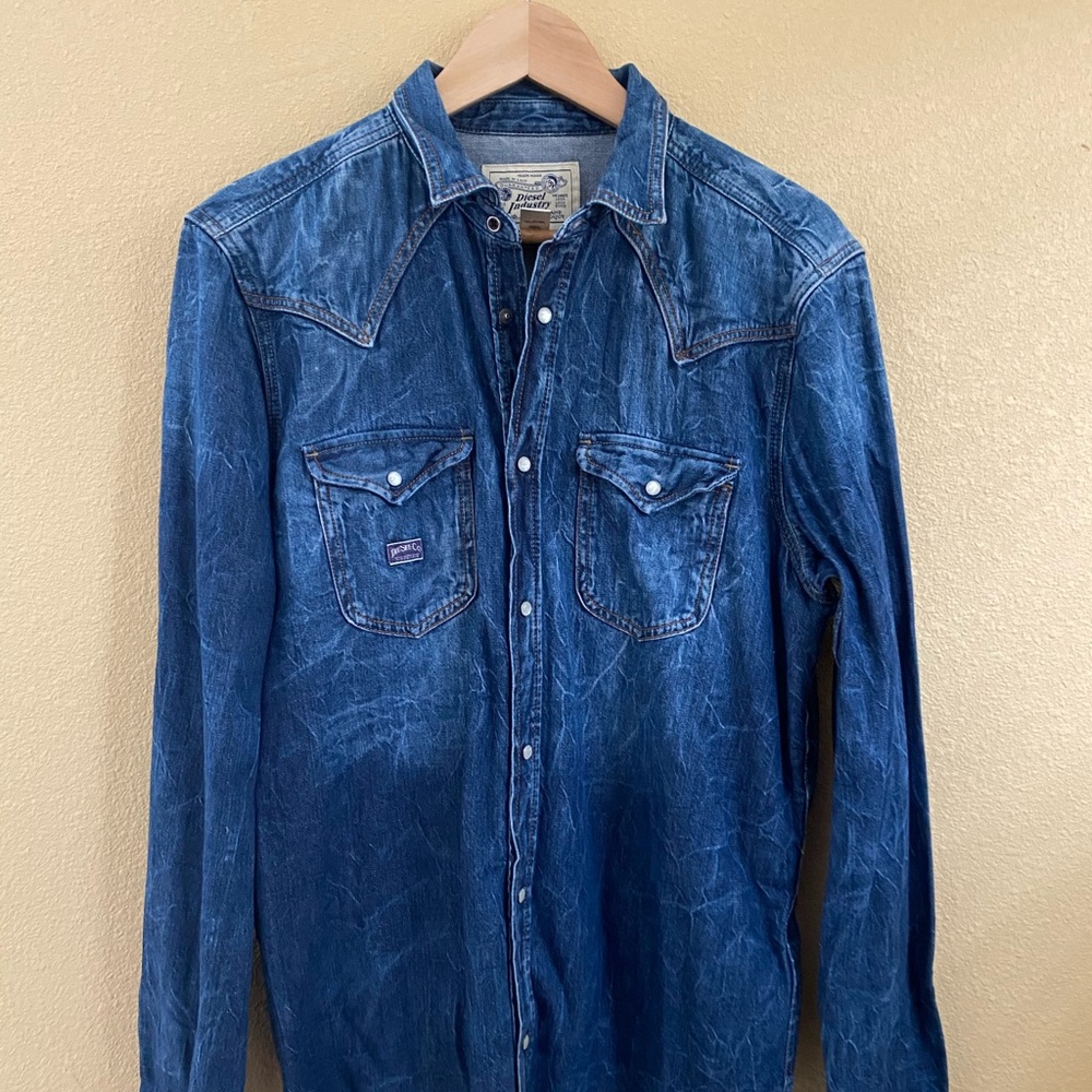 Diesel long sleeve jean shirt.